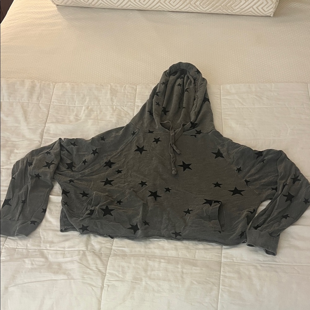 Olivaceous Charcoal Hoodie with Black Star